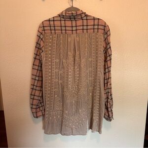 Johnny Was Flannel Boho Lace Back Detail